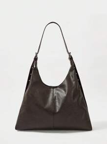 SHECARRY 女士波西米亚复古西部风皮带扣装饰可调节肩带棕色斜挎包/单肩包 - 节日必备单品 - 棕色 - 查看 4