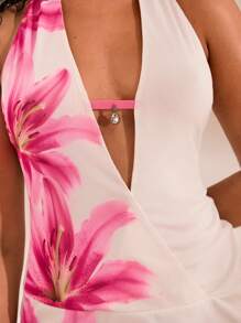 Opulessa Đầm Mini Cổ Halter Dệt Kim Cho Nữ, Thời Trang Cho Mùa Hè - Nhiều màu - Xem 4