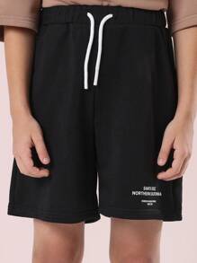 SUMWON Bộ đồ thể thao mùa hè hai mảnh thường ngày dành cho thanh thiếu niên Santa Cruz, Bắc California, áo phông dáng dài cỡ lớn, quần short dây rút, phối đồ - Nhiều màu - Xem 8