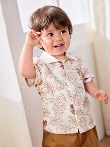 Cozy Pixies 2 Stück Baby Jungen Set: Kurzarmhemd mit Kragen und einfarbige Shorts mit Gummizug - Verschiedenfarbig - Übersicht 5