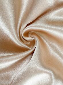 Elenzga 大码女士春夏优雅高贵缎面翻领收腰A字连衣裙，适合婚礼、毕业典礼、生日等场合，也可作为休闲连衣裙、白色连衣裙或加大码太阳裙穿着。 - 香檳色 - 查看 7