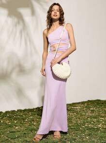 SHECARRY 1pc Woven Summer Vacation Shoulder Bag For Women, Large Capacity Casual Beach Tote - Beige - View 4