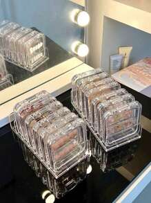 5pcs/10pcs Creative Acrylic Nail Polish Display Cases, Transparent Dust-Proof Packaging For Nail Tips & Accessories, Jewelry Box, Card Holder - Multicolor - View 2