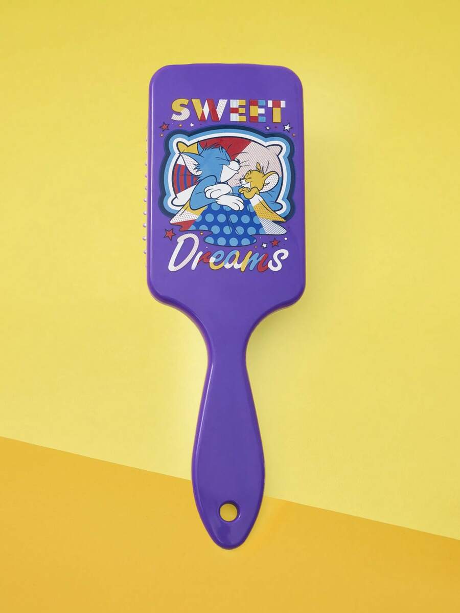 TOM & JERRY X SHEIN 可爱卡通图案气垫发刷，手持头发按摩梳，气垫刷头发造型工具
