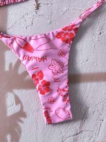 Swim Chiccia Bộ đồ bơi bikini gợi cảm họa tiết kim loại trang trí mùa xuân cho nữ dây đeo spaghetti in ngẫu nhiên cho mùa hè - Nhiều màu - Xem 7