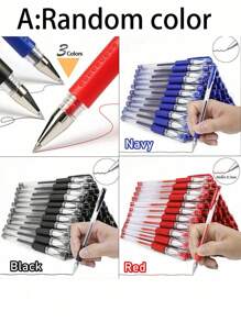 SHEIN 20 支装极简主义凝胶笔，极简主义多用途凝胶滚珠笔，适合办公室、学校学生返校使用 - 彩色 - 查看 2