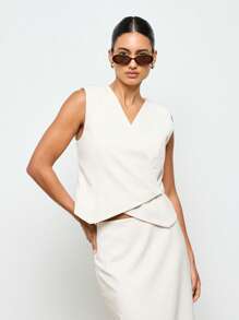 AiiRZ Asymmetric Sleeveless Waistcoat