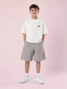 SUMWON Pantaloncini da tavola atletici contemporanei per giovani con tasche cargo, abbigliamento sportivo, da viaggio, performance, nuoto, avventura all'aperto per l'estate - Grigio - Visualizzare 3