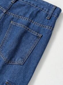 Manfinity Roughcore Men Cargo Jeans - Dark Wash - View 7