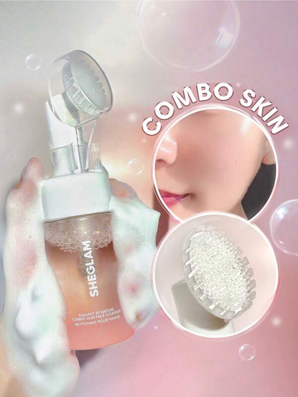 SHEGLAM Radiant By Nature Combo Skin Face Cleanser 100Ml Hydrating Gentle Daily Facial Wash Liquid To Foam Formula Brand Beauty Makeup Face Paint Cosmetic For Women Girls Perfect For Fall Winter Ideal For Y2K Fancy Fashion Suitable For Birthday Christmas Present Party Ready Best Color