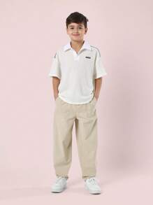 SUMWON Camisa Polo de Manga Curta Texturizada de Alta Qualidade para Jovens, Desempenho Atlético, Tênis, Golfe, Uniforme Escolar, Esportes de Verão, Casual com Gola