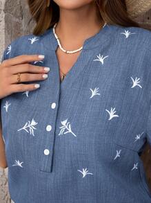 EMERY ROSE Camisa de manga corta talla grande, de moda para el verano