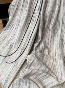 Breezaya Pantalones casuales rectos de cintura elástica con bolsillos, estilo bohemio teñido anudado, para primavera/verano - Gris - Ver 4