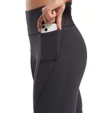 REEBOK Lux High RIse Bike Shorts - Black - View 4