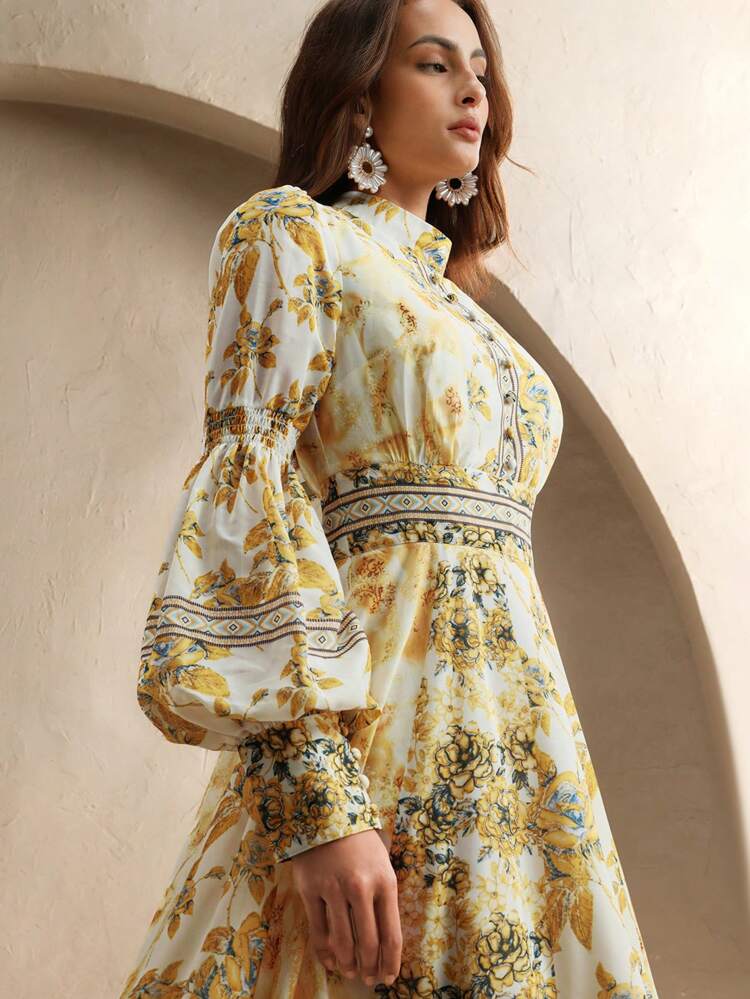 Vestito ricamato da donna per primavera/estate, vestito a-line bianco con elegante ricamo decorativo