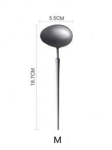 Cirelle 1pc Retro Vintage Stainless Steel Western Food Spoon, Home Creative 304 Dining Spoon, Soup Spoon, Coffee Long Handle Mixing Spoon