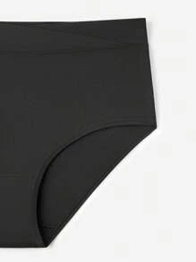 LUVLETTE Plus 2-Pack Women Underwear V-Cut Airy Comfortable Cotton Basics High-Rise Briefs