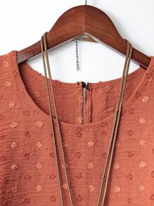 Linhara EMERY ROSE 女士圆领无袖上衣和长款宽松裤休闲套装夏季，夏季女装 - 橘色 - 查看 5