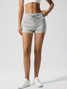 Fluxe Cloudkiss Solid Color Knit Form-Fitting Sports Casual Women Soft Shorts