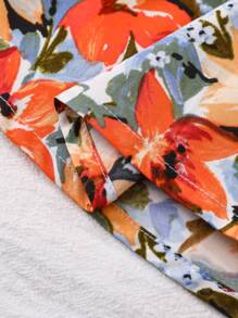 Babygirl Floral Print Mom And Me Matching Dress Vacation Outfits, Summer