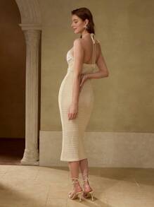 MOTF PREMIUM APPLIKATIONEN GEHÄKELTES KLEID