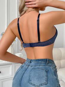 DesireSculpt 1 pieza Sujetador con aros con escote profundo y push up para mujer