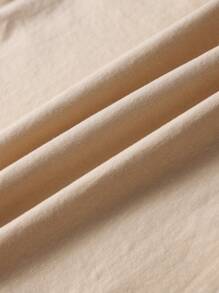 HARRY POTTER X SHEIN 小男孩字母与图案圆领短袖T恤 - 卡其色 - 查看 4