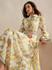 Anewsta Váy thêu trang trí thanh lịch màu trắng cho nữ xuân/hè - trắng - Xem 1