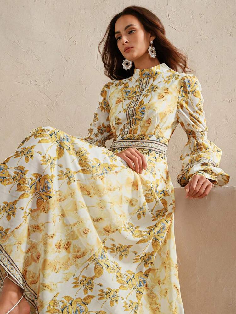 Vestito ricamato da donna per primavera/estate, vestito a-line bianco con elegante ricamo decorativo