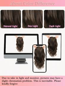 ZERO-NET 14英寸女士蓋頭,真人髮片,適用於頭髮稀疏的女性,波浪髮型