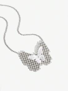 SHEIN ICON Ladies, Women Crossbody Bags, Mini Bag, Beaded Bags, Butterfly Shape, Fashionable, Personalized, Simple, Versatile, Street, Sweet And Cool Girls, Hot Girls, Y2k, Retro, Vintage, Teenagers, For Cocktail Party, Party, Prom, Club, Date, Birthday, Evening, Date Nigh, Music Festival