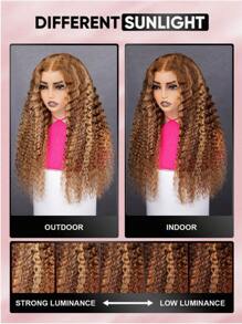 9am Hair Store Wear Go Highlight 预剪 6*4 透明蕾丝无胶水波 180% 18-28 英寸 P4/27 蜜金色蕾丝闭合假发钢琴色预拔发际线高品质发饰初学者友好型无胶前假发编织真人发质度假必备万圣节服装 - S4/27 - 查看 11