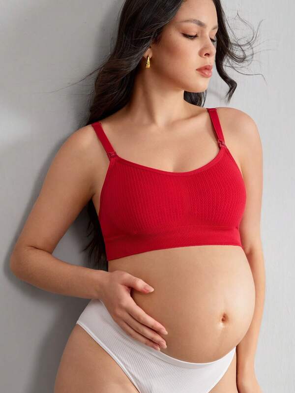 BloomMama Maternity Solid Color Comfortable Seamless Nursing Underwear
