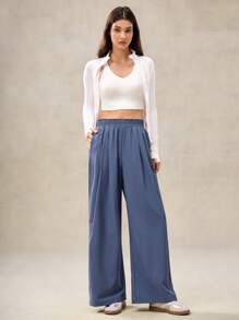 OutZeal Pantaloni a vita alta con tessuto tecnico traspirante e ad aria, leggeri come piume, con vita regolabile e gamba larga, ideali per attività estive e casual quotidiane