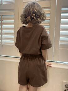 Hapijoa Boys Loungewear, Kids Autumn Clothes - Brown - View 6