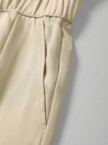 Manfinity RSRT 男士纯色腰部打结口袋阔腿无袖连体裤