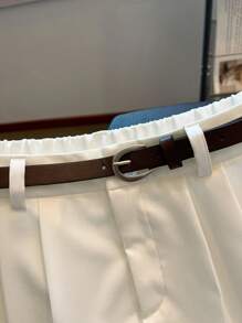 Franclia Women High Waist A-Line Shorts, Elegant Fashion Design, Suitable For Summer - White - View 4