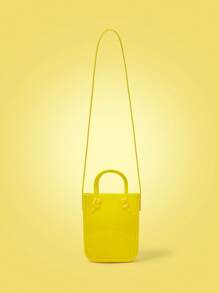 TOM & JERRY X SHEIN 女士卡通老鼠和奶酪印花黄色单肩包 - 黃色 - 查看 5