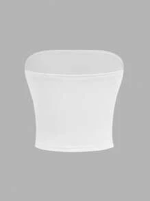 3pcs/Set Tween Girl Versatile Solid Color Spaghetti Strap Camisole Tops - White - View 8