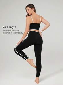 GLOWMODE 女士运动紧身裤 - 黑與白 - 查看 5