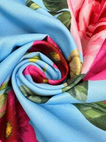 SHEIN VCAY Plus Size Strapless Jumpsuit, Fashionable Summer Romper Wedding Guest Dress Women USA 4th Of July Outfits Island Vacation Outfits Honeymoon Outfits Woman Summer Beach Outfits For Woman Vacation Outfits Woman Western Wear Women Country Concert Outfit Boho Women's Clothing Rave Outfits Festival Graduation Outfit Country Festival Outfits Tropical - Multicolor - View 6