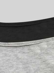 2pcs Women Simple Solid Color Square Neck Short Sleeve T-Shirts - Multicolor - View 4