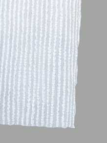 Swim Vcay Women's Vacation Sleeveless Solid Color Maxi Dress With Striped Fabric, Backless Crisscross Design, Side Slit, Beach Cover Up For Summer