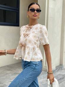 Serisse 女士短袖衬衫，夏季时尚