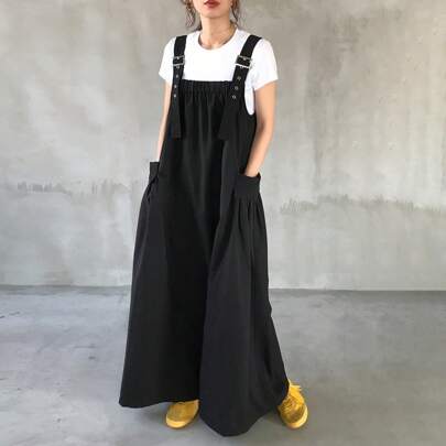 Abito lungo con cinturini neri, vestito da donna estivo primaverile