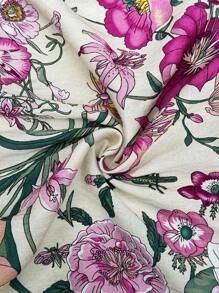 Sylviya Trang phục đi nghỉ mát cho nữ: Váy dài tay ngắn in hoa, xếp ly, phong cách bohemian, thích hợp cho kỳ nghỉ. - Nhiều màu - Xem 6