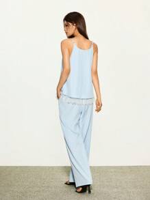 Rina Fox Trang phục hai mảnh dành cho phụ nữ mặc hàng ngày - Màu xanh lam - Xem 4