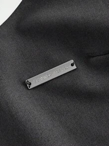 SHEIN MOD 灰色圆领百褶运动休闲连衣裙 - 灰色 - 查看 4