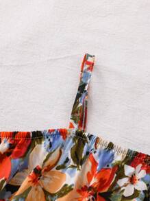 Babygirl Floral Print Mom And Me Matching Dress Vacation Outfits, Summer