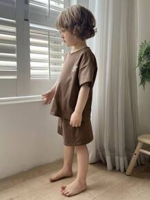 Hapijoa Boys Loungewear, Kids Autumn Clothes - Brown - View 4